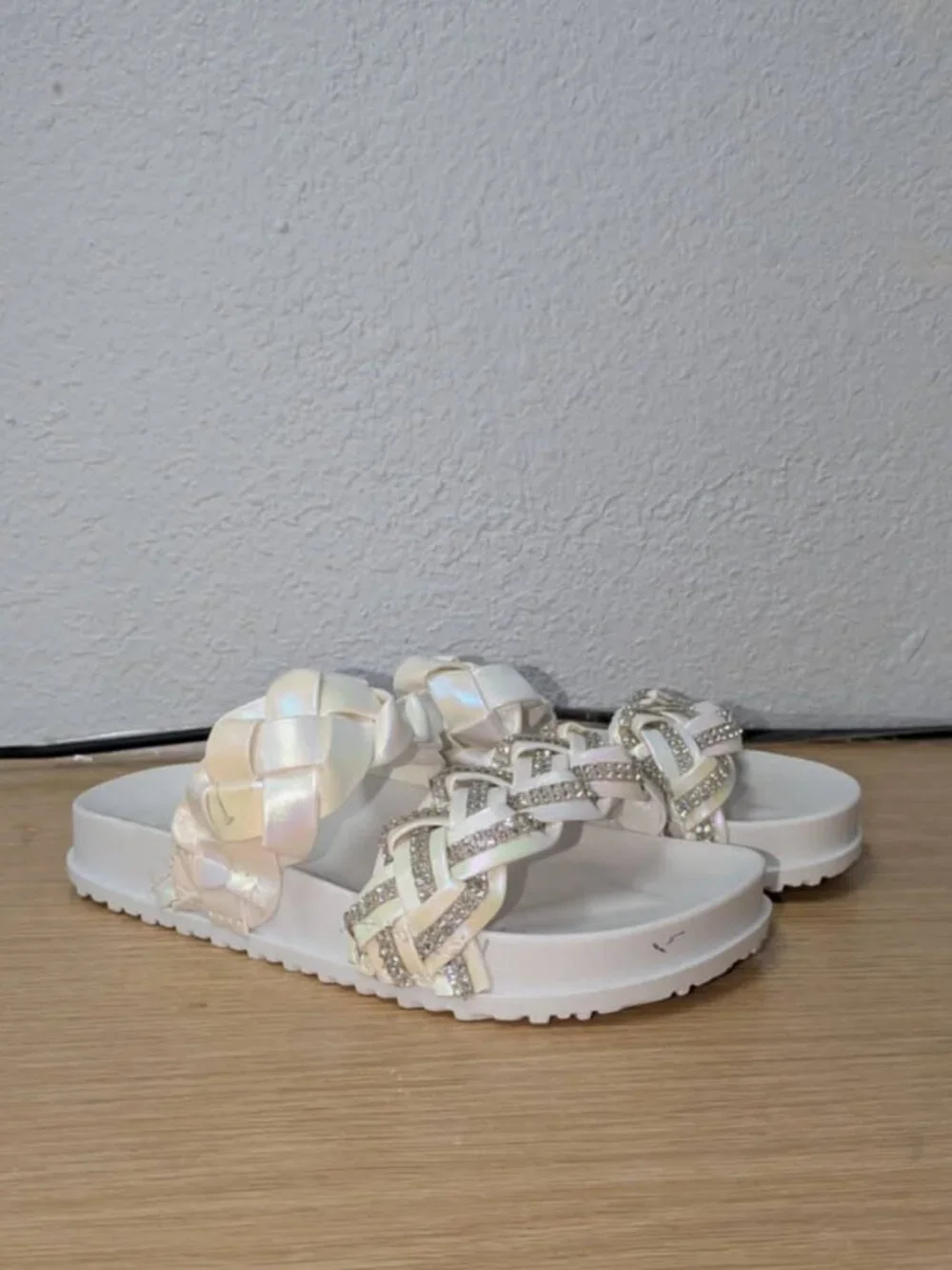 Elli by Capelli Girls' Slide Braided Sandals, Size 10 / 11 - O